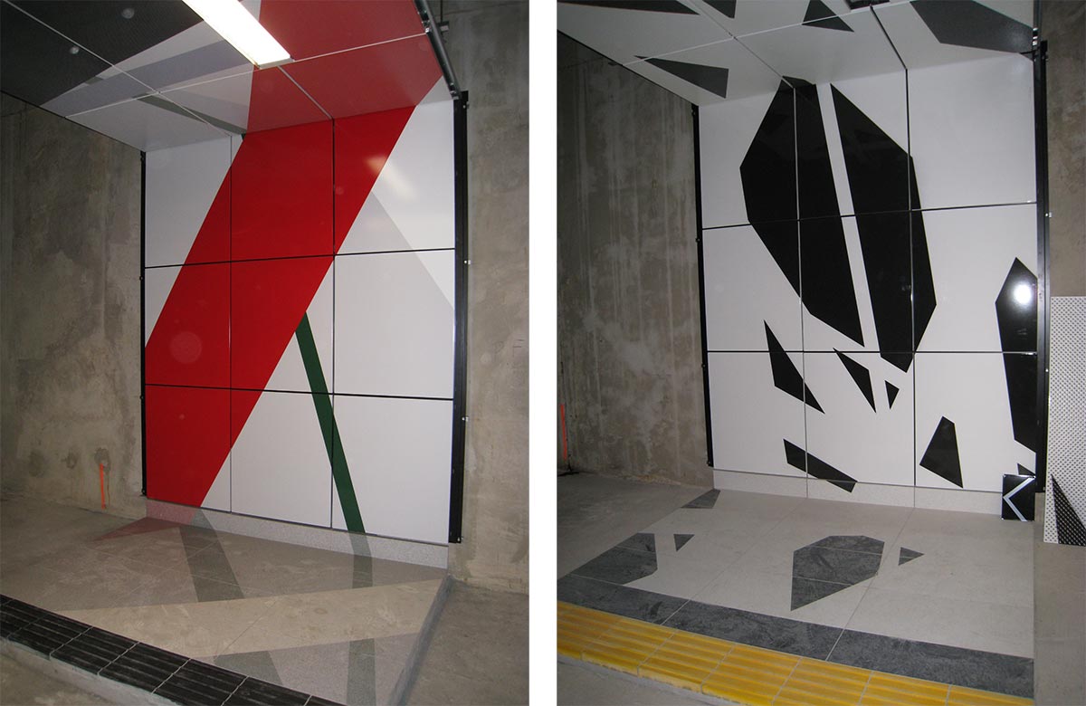 Esempi di sviluppo dei layout artistici nella stazione metropolitanta “Pempelforter Straße”